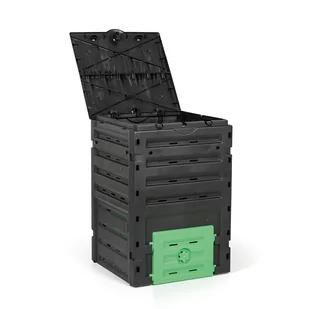 Kompostownik plastikowy ogrodowy, 450 L, czarno-zielony - Kompostowniki - miniaturka - grafika 2