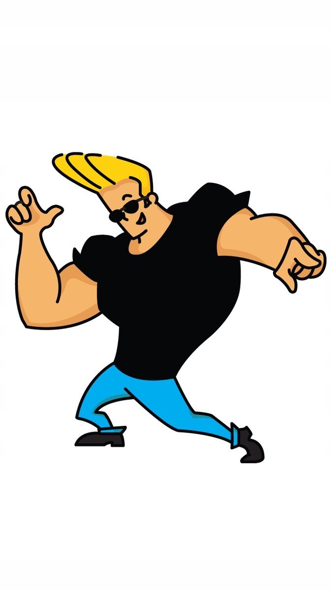 Naklejka Uv Wypukła Ozdobna DTF UV Aplikacja Johnny Bravo