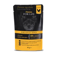 Mokra karma dla psów - Fitmin Dog For Life Adult Chicken With Ham in Jelly 28x85g 43748-uniw - miniaturka - grafika 1