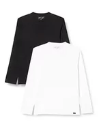 Koszulki męskie - Lee Koszulka męska Twin Pack Crew, czarny biały, XXL - miniaturka - grafika 1