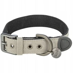 CityStyle, obro�a, dla psa, bawe�na, jasnoszara, S�M: 30�37 cm/25 mm, szeroka - Obroże dla psów - miniaturka - grafika 1