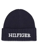 Czapki męskie - Tommy Hilfiger Czapka Monotype Beanie AM0AM11737 Granatowy - miniaturka - grafika 1