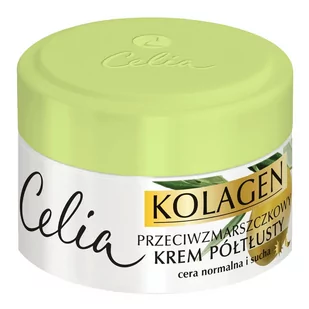 Celia Kolagen przeciwzmarszczkowy krem półtłusty z oliwką 50ml - Kremy do twarzy - miniaturka - grafika 4