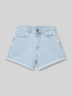 Spodnie i spodenki dla dziewczynek - Szorty jeansowe z wpuszczanymi kieszeniami - grafika 1