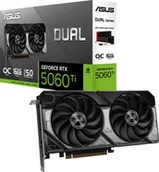 Karty graficzne - Asus Dual GeForce RTX 5060 Ti OC 16GB GDDR7 DLSS4 DUAL-RTX5060TI-O16G - miniaturka - grafika 1