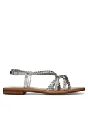 Sandały damskie - Geox Sandały D Sozy S D55LXD 000KY C1007 Srebrny - miniaturka - grafika 1