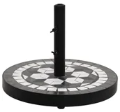 Parasole ogrodowe - Czarno-biała zdobiona podstawa parasolowa G9-N87 - miniaturka - grafika 1