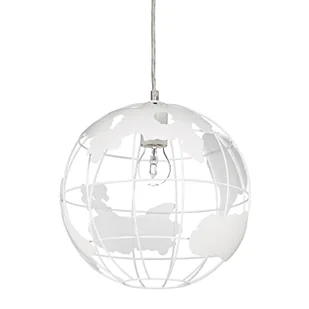 Relaxdays lampa wisząca kula, lampa wisząca w całym świecie wzornictwo, z regulacją wysokości, metal,  30 cm, różne kolory 10021780_49 - Lampy sufitowe - miniaturka - grafika 1