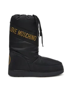 LOVE MOSCHINO Śniegowce JA24032G0NISY000 Czarny - Śniegowce damskie - miniaturka - grafika 1