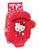 Plecaki - Safta HELLO KITTY ICONIC - Plecak do przedszkola z wózkiem, idealny dla dzieci w różnym wieku, wygodny i wszechstronny, jakość i wytrzymałość, 22 x 10 x 27 cm, Czerwony/biały, M, Casual - miniaturka - grafika 1