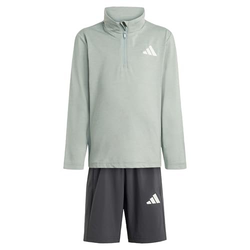 adidas uniseks-kind GOTO PZ LITTLE KIDS SPORTS SET, off white/Wonder Sage/white, 18-24 Months