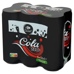 Carrefour Classic Zero Napój gazowany o smaku cola 6 x 33 cl - Napoje gazowane - miniaturka - grafika 1
