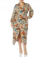 Sukienki - Terea Damska Kolorowa Sukienka na Co Dzień M Jgs - miniaturka - grafika 1