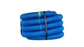Kanały kablowe - Rura karbowana AROT 75mm dwuwarstwowa osłonowa do ziemi peszel z pilotem 450N HDPE niebieska 10m RDG ELMARK - miniaturka - grafika 1