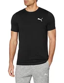 Koszulki męskie - PUMA Aktywna koszulka męska z małym logo herbaty, czarna - miniaturka - grafika 1