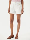 Spodenki damskie - Tommy Hilfiger Szorty jeansowe WW0WW49579 Biały Regular Fit - miniaturka - grafika 1