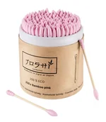 Waciki, płatki i patyczki kosmetyczne - Joshi, Różowe bambusowe patyczki kosmetyczne, 200 szt - miniaturka - grafika 1