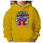 Bluzy dla dziewczynek - BLUZA DZIECIĘCA Z KAPTUREM 67 SIX SEVEN VIRAL 104 DLA DZIECKA PREZENT - miniaturka - grafika 1