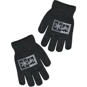 Rękawiczki dla dzieci - Chłopięce pięciopalczaste rękawiczki podwójne Góry Noviti RZ023-B-01 Szare - miniaturka - grafika 1