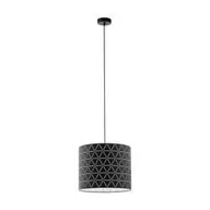 Lampy sufitowe - Eglo Ramon 98351 lampa wisząca zwis oprawa 1x40W E27 czarna/biała - miniaturka - grafika 1