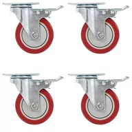 Kółka i bloczki - VidaXL Lumarko 24 kółka skrętne, 100 mm 278094         VidaXL - miniaturka - grafika 1