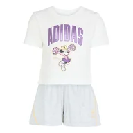 Zestawy damskiej odzieży sportowej - adidas meisjes ADIDAS DISNEY MINNIE MOUSE T-SHIRT SET, white/Semi Ice Tangerine, 2-3 Years - miniaturka - grafika 1