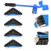 Zawiasy, okucia i inne akcesoria - Zestaw Do Transportu Przesuwania Mebli 300kg Zestaw 5 Sztuk Rolki Wózek - miniaturka - grafika 1