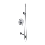 Baterie wannowe i prysznicowe - Bateria wannowa podtynkowa Simplon nikiel szczotkowany Omnires - miniaturka - grafika 1