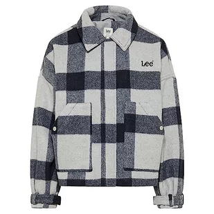 Lee Damska kurtka wełniana, Dusty Navy, XS - Kurtki damskie - miniaturka - grafika 1