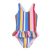 Stroje kąpielowe dla dziewczynek - Strój kąpielowy jednoczęściowy dziecięcy Color Kids Skirt kolorowy CO7201105380 110 cm - miniaturka - grafika 1