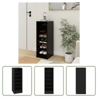 Szafki na buty - The Living Store Szafka na buty czarna 31,5x35x90 cm Materiał drewnopochodny - miniaturka - grafika 1