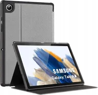 Etui do tabletów - TOKILO Etui Samsung Galaxy Tab A8 10.5" skórzane funkcja podstawki szare - miniaturka - grafika 1