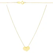 Naszyjniki - Złoty naszyjnik celebrytka serce pr. 333 - miniaturka - grafika 1