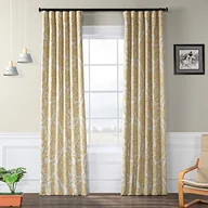 Herbata - HPD Half Price Drapes Zasłona zaciemniająca do pokoju z nadrukiem 50 x 96 (1 panel), BOCH-KC16072C-96, herbata Time żółte złoto - miniaturka - grafika 1