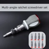 Inne - TEMU Zestaw Wkrętaków Z Grzechotką Wielokątną Obracaną O 180 Stopni Z Regulowanym Wkrętakiem Wielofunkcyjnym, Wkrętak Z Łbem Wsadowym O Specjalnym - miniaturka - grafika 1