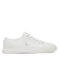 Trampki męskie - Tenisówki Calvin Klein Jeans Ess Vulc Low Mg Canvas YM0YM01209 Biały - miniaturka - grafika 1