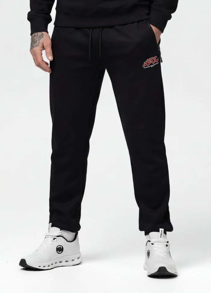 Spodnie sportowe PIT BULL Tricot Terry ADCC SMALL LOGO NUGGET czarne