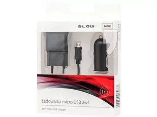 Blow Ładowarka +sam.USB 2,1A+kabel microUSB AZBLOBLUNIVERS3 - Ładowarki do telefonów - miniaturka - grafika 2