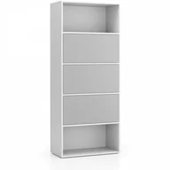 Regały biurowe - B2B Partner Regał biurowy wysoki LAYERS, 3 schowki, 800 x 400 x 1905, biały/szary 611485 - miniaturka - grafika 1