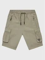 Spodenki damskie - Guess Szorty materiałowe L2RD01 D3XN0 Khaki Regular Fit - miniaturka - grafika 1