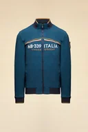Bluzy męskie - Aeronautica Militare Rozpinana bluza L niebieska - miniaturka - grafika 1