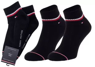 Tommy  Hilfiger Męskie Skarpety Skarpetki Stopki 2P Black 100001094 200 39-42 - Skarpetki męskie - miniaturka - grafika 1