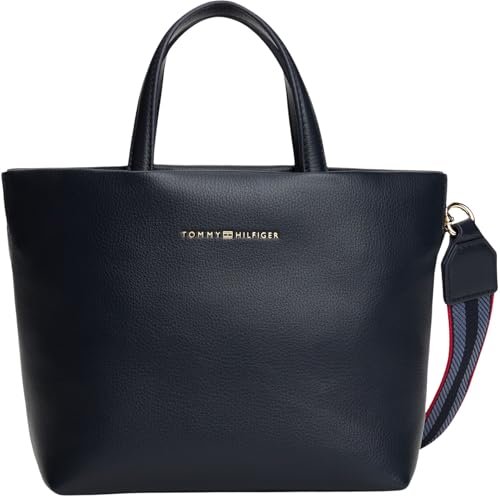 Tommy Hilfiger Damska koszulka TH LOGOTAPE MINI TOTE AW0AW17694 Tote, niebieska (Space Blue), jeden rozmiar, Niebieski (Space Blue), One Size