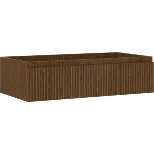 Mexen Rivel szafka łazienkowa podumywalkowa 90 cm, 1 szuflada, ryflowana , orzech - 91A20-09023-1-BF86 - Szafki łazienkowe - miniaturka - grafika 1