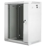 Szafy rack - Lanberg Szafa instalacyjna wisząca 19'' 15U 600X450mm szara (drzwi szklane) (SPL1OKS00270 [5005408]) - miniaturka - grafika 1