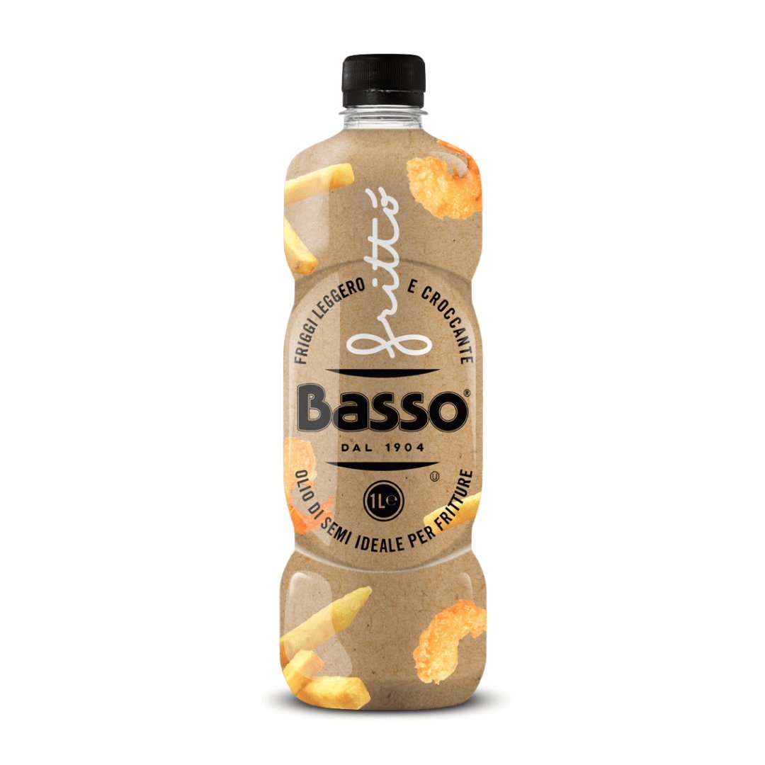 Olej słonecznikowo-sojowy do smażenia Fritto 1l Basso