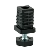 Zawiasy, okucia i inne akcesoria - Stopka kwadratowa nogi meblowej M8 24 x 24 mm ze śrubą regulacyjną Hettich - miniaturka - grafika 1