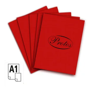 Brystol A1 czerwony ciemny 160g op.20szt - Szkolne artykuły papiernicze - miniaturka - grafika 1