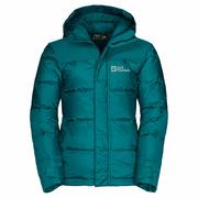 Kurtki i płaszcze dla dziewczynek - Kurtka puchowa dla dzieci Jack Wolfskin MOUNT COOK JACKET KIDS bay blue - 128 - miniaturka - grafika 1