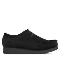 Mokasyny męskie - Mokasyny Clarks Wallabee Evo 261728207 Czarny - miniaturka - grafika 1